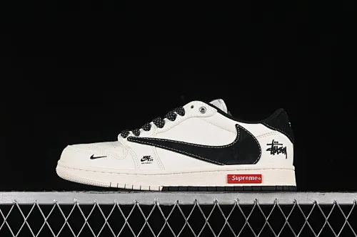 All categories Air Jordan Jordan series basketball shoes Air Jordan 1 Low High-end customized low-top sneakers Travis Scott x Fragment Design x Air Jordan 1 Low OG SP AJ1 Joe 1 Stussy joint-small label black hook low-top cultural casual sneakers SJ2068-129